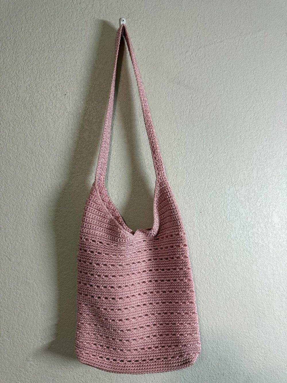 Women's The Sak Original Pink Crochet Hobo Shoulder Bag
